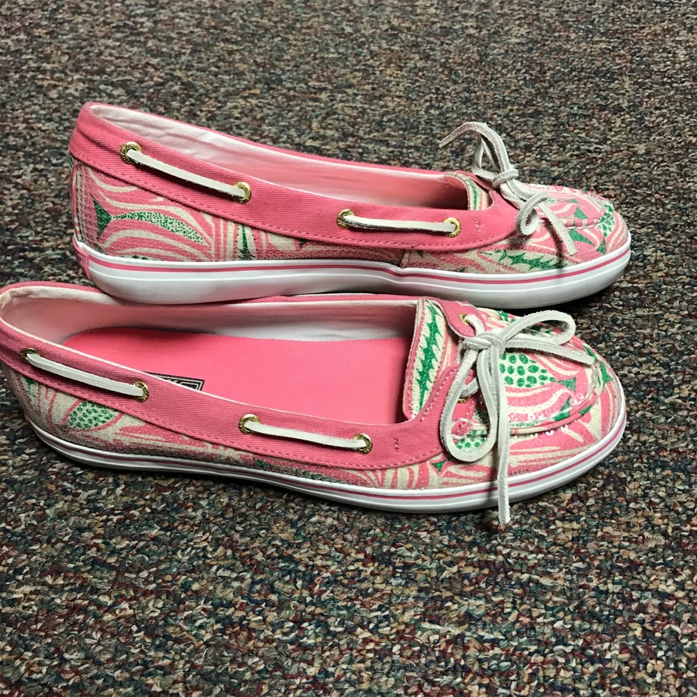 Sperry top-sider pink and green